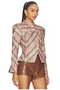 view 4 of 6 Denim Avril Jacket in Amour Pink Multi