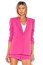 view 2 of 5 Crepe Khloe Blazer in Acid Pink