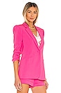 view 3 of 5 Crepe Khloe Blazer in Acid Pink