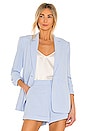 view 1 of 5 Crepe Khloe Blazer in Periwinkle Flower