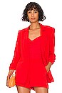view 1 of 5 Crepe Khloe Blazer in Chili Pepper