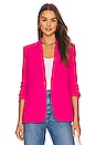 view 1 of 5 Crepe Khloe Blazer in Hot Magenta