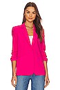 view 2 of 5 Crepe Khloe Blazer in Hot Magenta