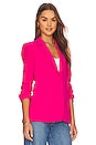 view 3 of 5 Crepe Khloe Blazer in Hot Magenta