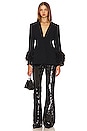 view 4 of 5 Sequin And Feather Cheyenne Blazer in Black & Black