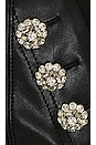 view 5 of 5 Faux Leather Rhinestone Suzette Pant in Black