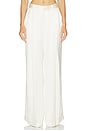 view 1 of 6 Georgia Satin Stripe Marne Pant in Ivory