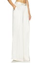 view 2 of 6 Georgia Satin Stripe Marne Pant in Ivory