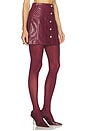 view 2 of 6 Faux Leather Claudia Skirt in Mulberry