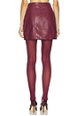 view 4 of 6 Faux Leather Claudia Skirt in Mulberry