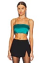 view 1 of 4 Satin Nikki Top in Blue Jade
