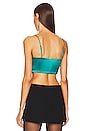 view 3 of 4 Satin Nikki Top in Blue Jade