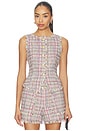 view 1 of 5 Wildflower Tweed Camen Vest in Ivory Multi