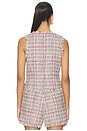 view 3 of 5 Wildflower Tweed Camen Vest in Ivory Multi
