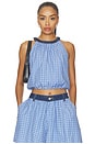 view 1 of 5 Cassidi Top in Bleu Crush & Ultramarine