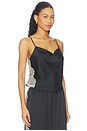 view 1 of 5 Esme Satin Lace Petit Marta Cami in Black & Gardenia
