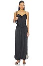 view 4 of 5 Esme Satin Lace Petit Marta Cami in Black & Gardenia
