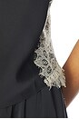 view 5 of 5 Esme Satin Lace Petit Marta Cami in Black & Gardenia