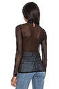 view 3 of 4 Mesh Turtleneck Top in Black