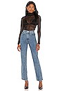 view 4 of 4 Mesh Turtleneck Top in Black