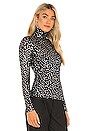 view 2 of 5 Mesh Sequin Turtleneck in Black & Silver