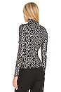 view 3 of 5 Mesh Sequin Turtleneck in Black & Silver