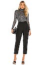 view 4 of 5 Mesh Sequin Turtleneck in Black & Silver