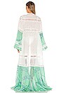 view 3 of 4 Macrame And Pom Pom Long Robe in Mint