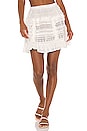 view 1 of 5 Macrame Fringed Skirt in White