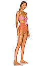 view 2 of 4 Cutout Metallic Bikini Set Orange & Pink in Orange & Pink