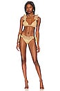 view 1 of 4 CONJUNTO BIKINI RUCHED in Gold