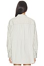 view 4 of 5 CHEMISE THE MR.BIG in Olive Line Stripe