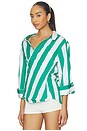 view 3 of 5 The Overshirt in Clover Stripe