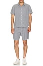 view 4 of 4 Drawstring Deck Short in Blue Grey