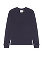 view 4 of 4 Waffle Crewneck in Vintage Navy