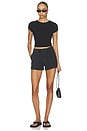 view 5 of 6 Marcella Utility Shorts in Washed Black