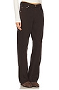 view 2 of 6 Lindz Low Rise Easy Straight Jeans in Carob