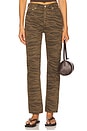view 1 of 6 Blaine Vintage Straight Jeans in Olivine Zebra