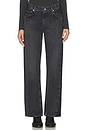 view 2 of 6 Lindz Low Rise Easy Straight With Tuxedo Stripe Jeans in Kuro