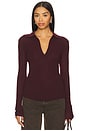 view 1 of 4 Simone Polo Sweater in Burgundy