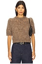view 1 of 4 Odette Puff Sleeve Sweater in Mushroom