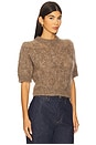 view 2 of 4 Odette Puff Sleeve Sweater in Mushroom