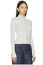 view 2 of 4 Zip Cardigan in Heather Grey