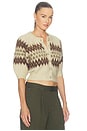 view 2 of 4 Molly Puff Sleeve Cardigan in Fairisle