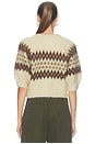 view 4 of 4 Molly Puff Sleeve Cardigan in Fairisle