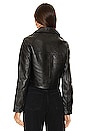 view 3 of 4 Belle Leather Jacket in Shiny Cracked Black Leather