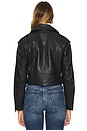 view 3 of 4 Kindra Cropped Moto Jacket in Black