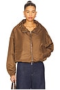 view 2 of 5 Cropped Windbreaker in Brown