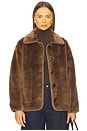 view 1 of 5 Astrid Sherpa Jacket in Warm Tan