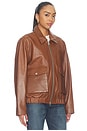 view 4 of 5 Zip Front Bomber Jacket in Praline